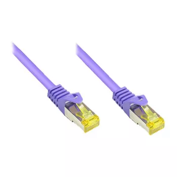 RJ45 savienotājkabelis ar Cat.7 neapstrādātu kabeli un fiksatora aizsardzību (RNS®), S/FTP, PiMF, bezhalogēna, 600MHz, OFC, violets, 2m, Good Connections® (8070R-020V)