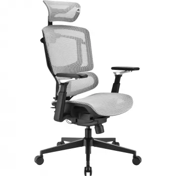 Biroja krēsls Sharkoon OfficePal C50M — polsterēts sēdeklis, sietveida atzveltne, melns, atzveltne 49×63 cm, sēdekļa platums 50 cm