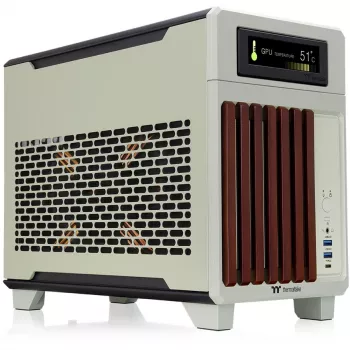 Mini korpuss THERMALTAKE TR100 WS Matcha Green kompakts, mini-ITX/microATX atbalsts