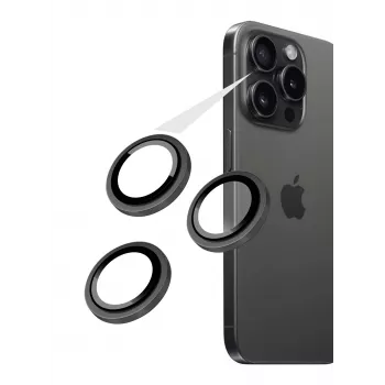 Fiksēta kameras stikla aizsargs | Samsung | Galaxy S26 Ultra | Rūdīts stikls | Melns