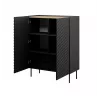Plaukts cama meble ONDA 2D2SZ grāmatplaukts 98×45×127 cm melns