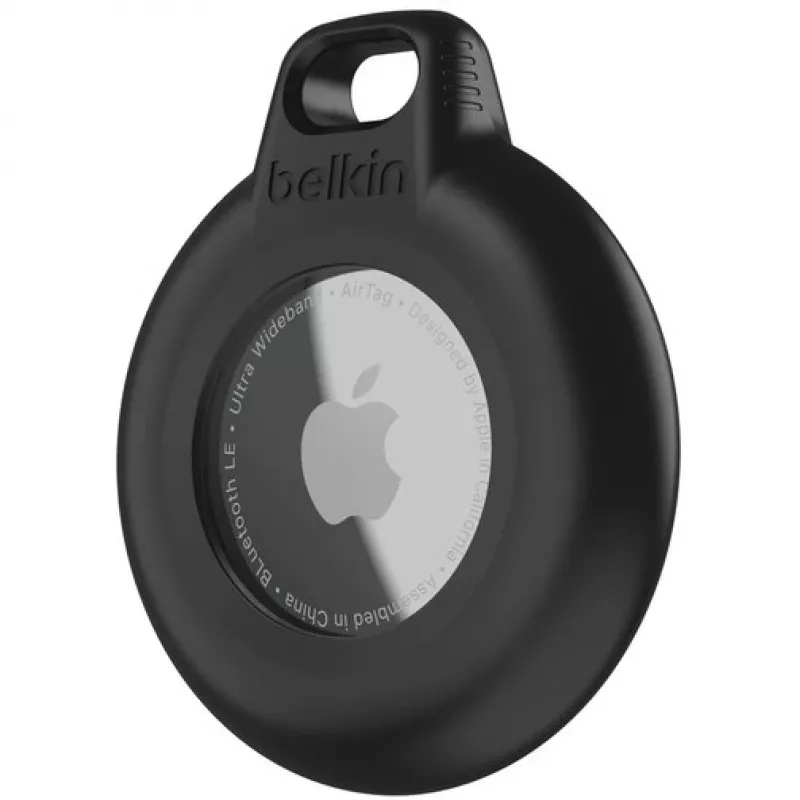 Belkin Secure Holder apvalks ar atslēgu piekariņu Apple AirTag, ūdensdrošs, melns (4 gab.)