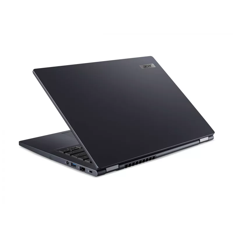 Portatīvais dators Acer TravelMate TMP414-53-G2-TCO-585Q ar 14 collu WUXGA (1920 x 1200) ekrānu, Intel Core 5 120U, 16 GB DDR5, 256 GB SSD, Intel Iris Xe Graphics, 4G LTE, Windows 11 Pro, zilā krāsā