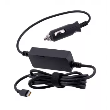 Lādētājs Lenovo 40AK0065WW automašīnai, melns, USB-C, 12V/15V