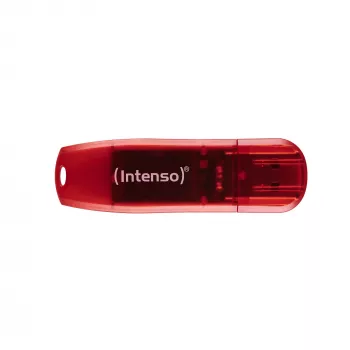 USB zibatmiņa Intenso 128 GB USB 2.0 Tipa-A Sarkanā Caurspīdīgā