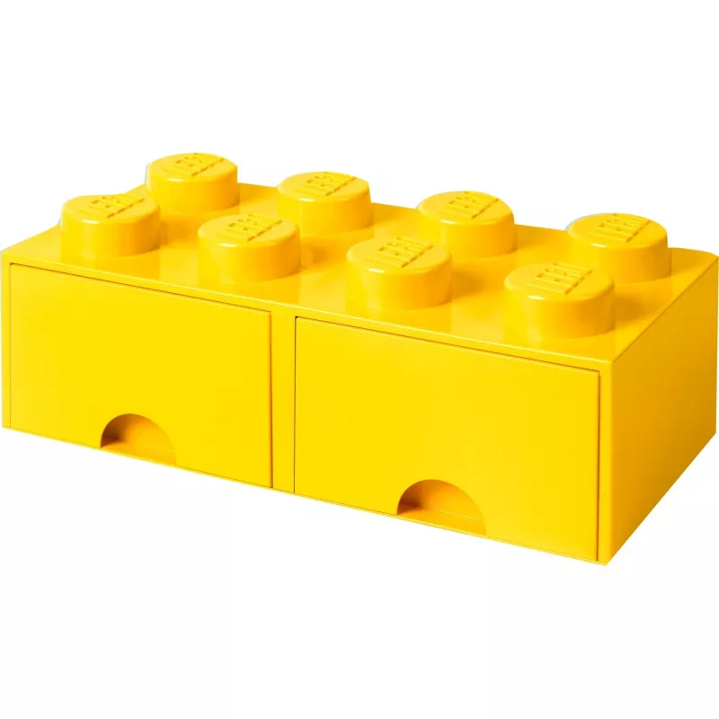 LEGO Drawer Brick 8 — dzeltena (model 40061732) glabāšanas atvilktne ķieģeļiem un sīkām detaļām