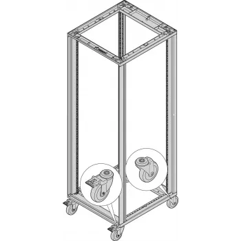 SCHROFF 27230110 - Vadītājritenis ar pagriezienu, ESD pretestība < 10 kOhm, 300 kg, 100 mm diametrs
