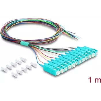 DELOCK optiskās šķiedras kabelis 12x SC-UPC Simplex Patch > 12x atvērti šķiedras gali, 1m