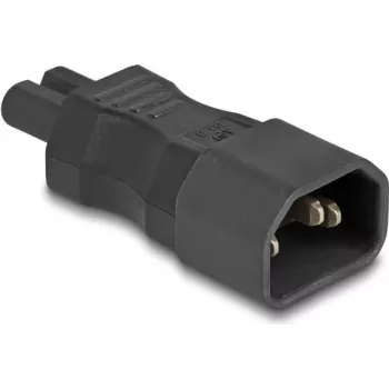 DeLOCK strāvas adapteris IEC 60320 - C14 uz C7 ligzdu 2.5 A melns