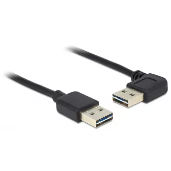 USB kabelis DeLOCK 5m USB 2.0 A vīriešu/vīriešu 90°