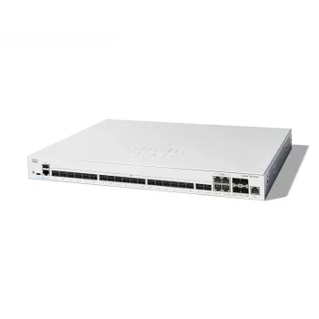 Slēdzis Cisco Catalyst C1300-24XS pārvaldāms L2/L3, 480 Gbit/s pārslēgšanas jauda, RJ-45/USB-C konsole, 16 000 MAC tabula, pelēks, 4.15 kg