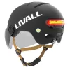 Ķivere Livall L23 melna 54-58cm ar LED/SOS aizsargstikliņu