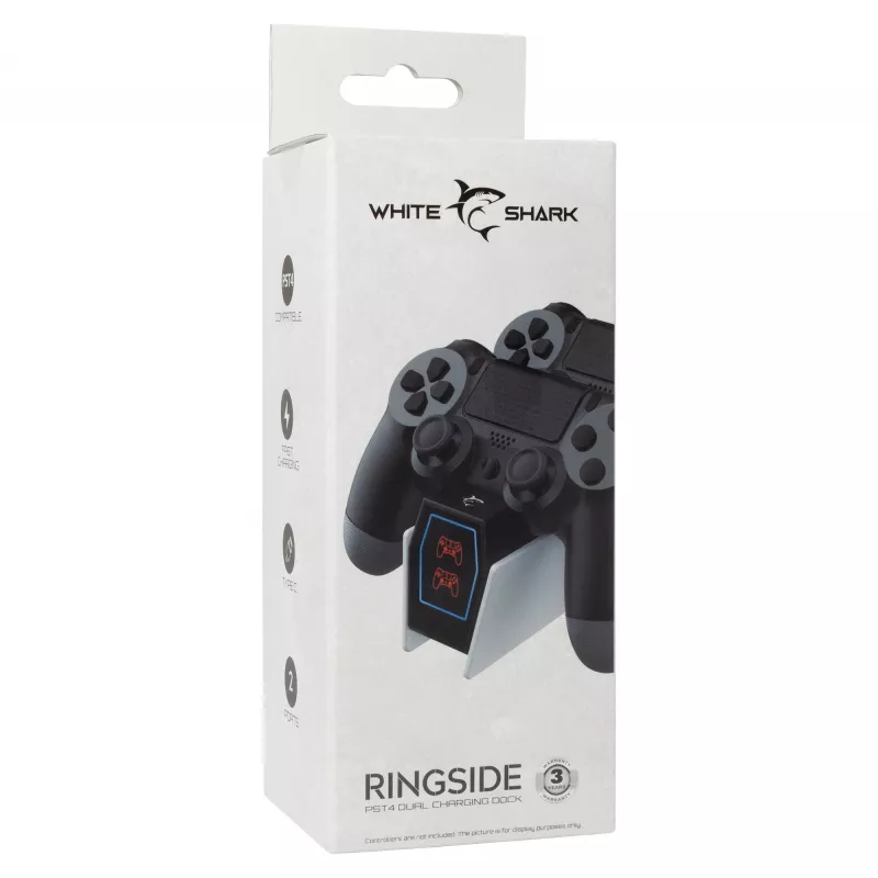 White Shark PS4-0417 Divkāršā uzlādes stacija PS4 kontrolieriem