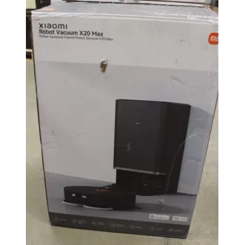 IZPĀRDOŠANA. Xiaomi Robot Vacuum X20 Max EU | Putekļsūcējs robots | X20 Max EU | Slapjā&Sausā tīrīšana | 5200 mAh | 8000 Pa | Melns | LIETOTS, SKRĀPĒTS, NETĪRS, BEZ LIETOŠANAS INSTRUKCIJAS