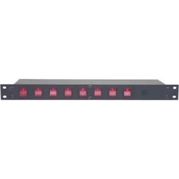 EUROLITE 19 collu strāvas sadales panelis 8× IEC C13 kontaktligzdas modelis 70008277