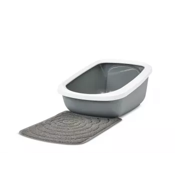 Slēgta kaķu tualete Savic Aseo Jumbo 67,5×48,5×29 cm, pelēka, plastmasa