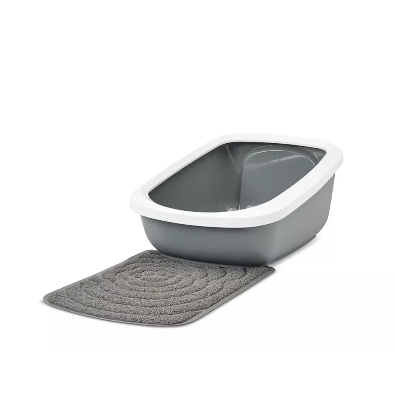Slēgta kaķu tualete Savic Aseo Jumbo 67,5×48,5×29 cm, pelēka, plastmasa