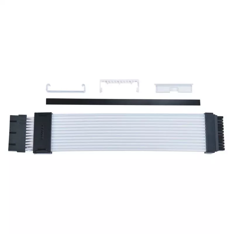 Lian Li Strimer Wireless 24-pin melns caurspīdīgs silikona pagarinājuma kabelis 0.26m