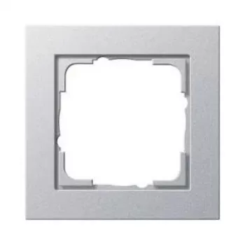 GIRA E2 Alumīnija sienas plāksne, bezskrūvju, termoplasts, 80.8×80.8×9.3 mm