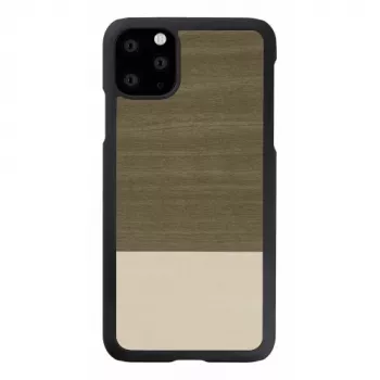 Aizsargmaciņa iPhone 11 Pro Max — man and wood, melna, dabīgs koks un polikarbonāts