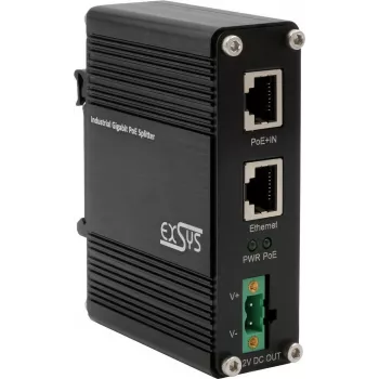 PoE+ Sadalītājs Exsys EX-60325 802.3at, izeja 12 V DC 20 W
