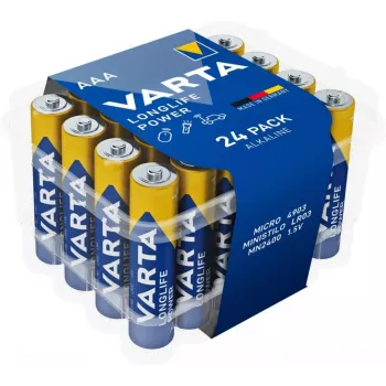 Varta Longlife Power AAA (R3) sārma bateriju komplekts — 24 gab.