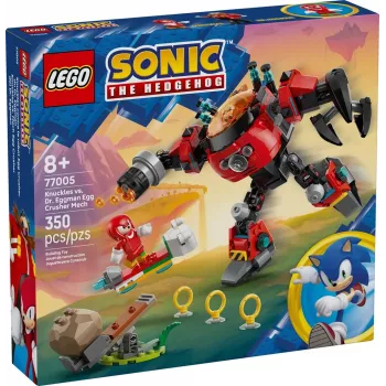 LEGO Construction Toy set Sonic the Hedgehog 77005 Knuckles vs Dr Eggman Egg Crusher Mech, 350 gab., vecumam 8+