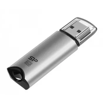 Silicon Power Marvel Series M02 USB zibatmiņa, 16 GB, USB 3.2 Gen 1, sudraba