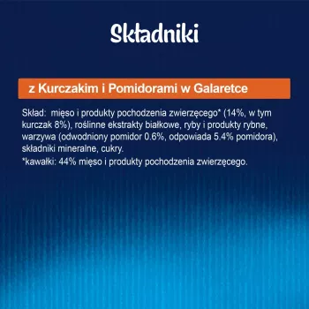 Felix Fantastic Chicken, Tomato - Slapjā kaķu barība - 85 g