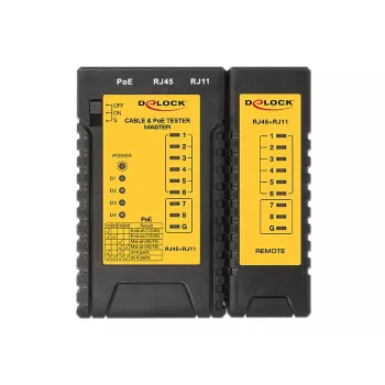 Tīkla kabeļa testeris DeLOCK 86107 Melns Dzeltens