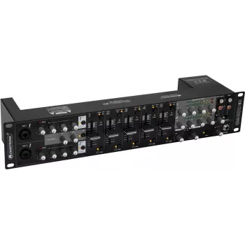 Omnitronic EM-550B MK2 5 kanālu izklaides mikseris ar USB, EQ un mikrofona ieejām