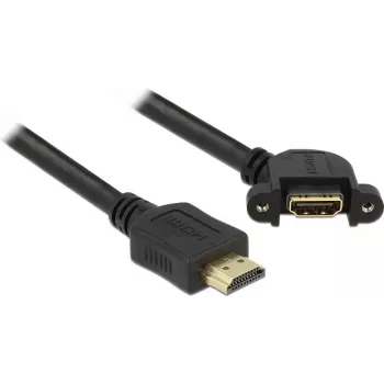 DeLOCK HDMI kabelis 1,0 m, 28 AWG, 110° leņķa savienotājs, melns (85103)