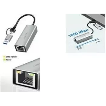 LogiLink UA0238B - Tīkla karte USB-A/C 1x RJ45 - 1.000 Mbps (UA0238B)