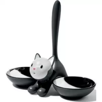 Alessi Tigrito kaķu bļoda melna (AMMI09 B)