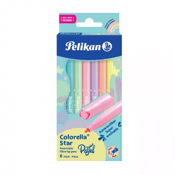 Flomāsters Pelikan 822222 Fine, 6 krāsas