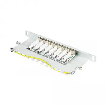 Good Connections Patchpanel 10G Cat.6A 8 portu 0,5HE gaiši pelēks