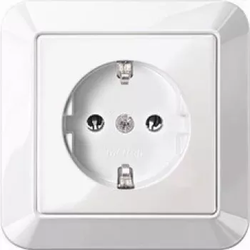 MERTEN SCHUKO kontaktligzda 16A MEG2301-1019 Termoplasts polāri balta ar rāmi MEG2 MEG2301-1019
