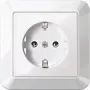 MERTEN SCHUKO kontaktligzda 16A MEG2301-1019 Termoplasts polāri balta ar rāmi MEG2 MEG2301-1019