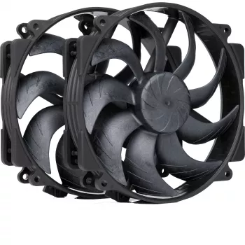 Noctua NF-A14x25r G2 PWM Sx2-PP chromax.black 140mm divu ventilatoru komplekts