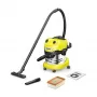 Putekļsūcējs Karcher WD 4 S V-20/5/22 — 20 L nerūsējošā tērauda tvertne, 5 m šļūtene, 1000 W, slapjai un sausai tīrīšanai