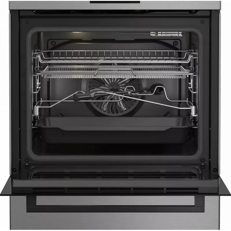 BEKO Plīts FBMA61330GXDT | Gāzes virsma + Elektriskā cepeškrāsns | 60 cm | Nerūsējošais tērauds