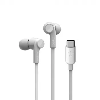 Austiņas Belkin ROCKSTAR USB Type-C Baltas