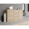Topeshop KOMODA 2D3S DĄB SONOMA kumode