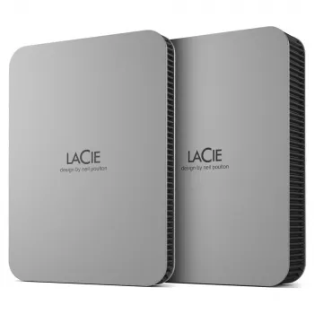 LaCie Mobile Drive Moon 4TB ārējais cietais disks pārnēsājams sudraba USB-C 3.2 PC Mac ar Adobe Creative Cloud 3 gadi Rescue Services (STLP400040)