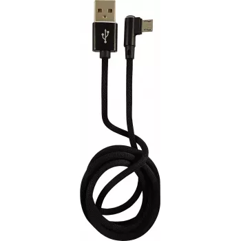 LC-POWER USB-Micro-1M-2 1m melns, USB A uz Micro-USB kabelis