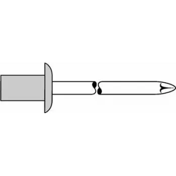 Aklā kniede GESIPA 4,0×8,0 mm alumīnijs/tērauds, iepakojumā 500 gab.