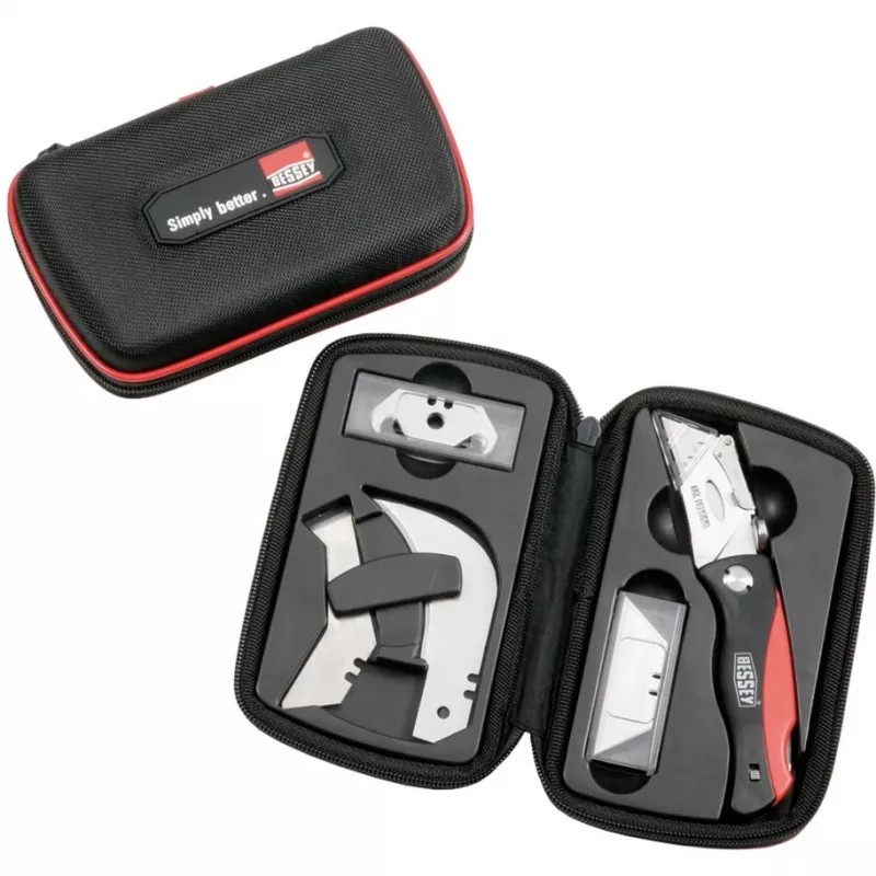 BESSEY DBKPH-SET fiksēta asmens nazis melns/sarkans