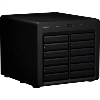 HDD/SSD izplešanas korpuss Synology DX1222 12 sloti 192 TB Melns