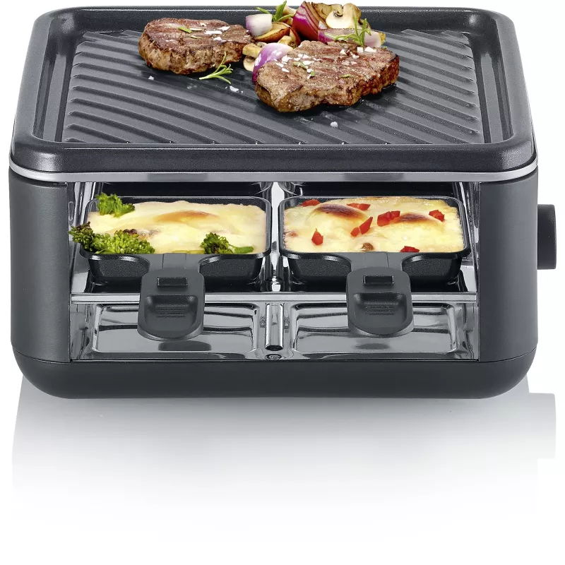 Severin RG 2360 raclette grils 4 personām 800 W Melns