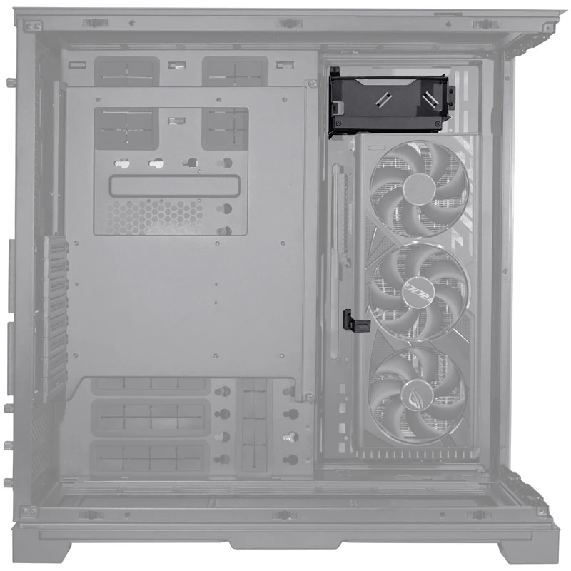Lian Li O11DEXL-1X Upright GPU-Brackets melns - vertikālas videokartes montāžas komplekts korpusam O11DEXL-W - bez pacēlāja kabeļa - 4 slotiem